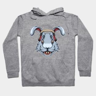 Rabbit listen music Hoodie